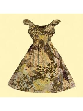 American Vintage Women's Multi and Green Dress